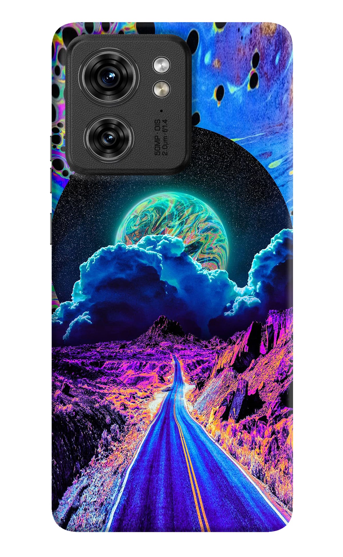 Psychedelic Painting Moto Edge 40 Back Cover