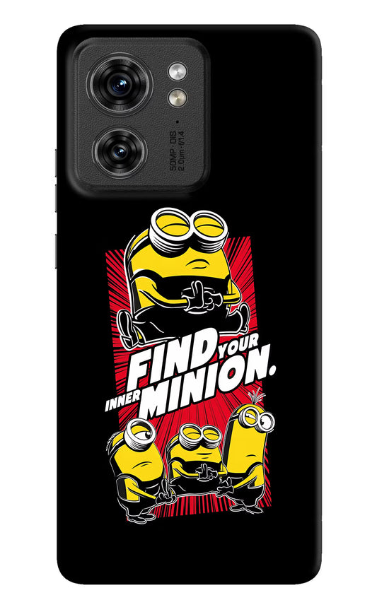 Find your inner Minion Moto Edge 40 Hard Case Back Cover by Casekaro