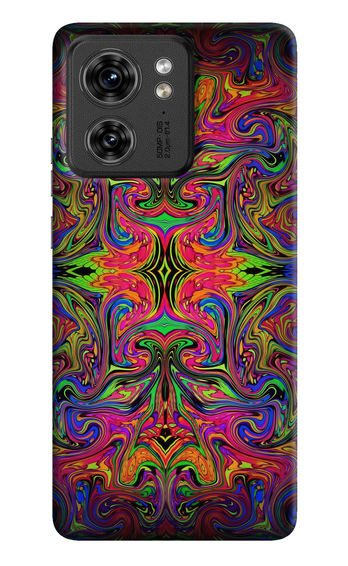 Psychedelic Art Moto Edge 40 Back Cover