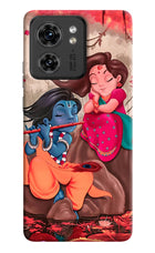 Radhe Krishna Moto Edge 40 Hard Case Back Cover by Casekaro