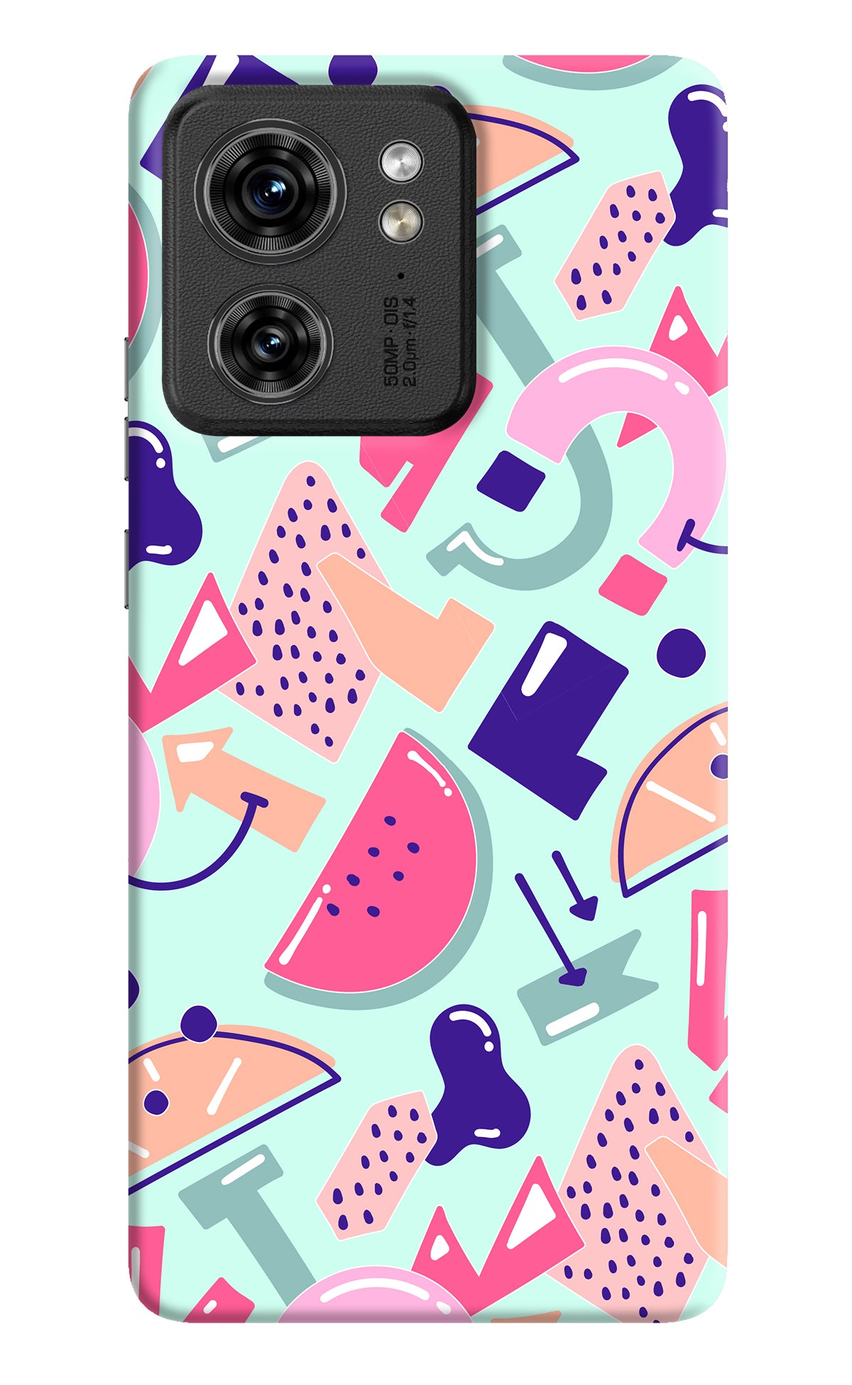 Doodle Pattern Moto Edge 40 Back Cover