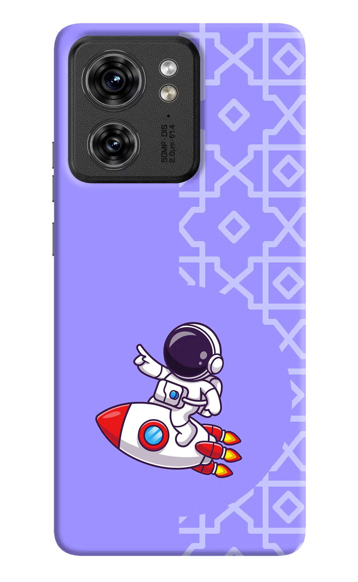 Cute Astronaut Moto Edge 40 Hard Case Back Cover by Casekaro
