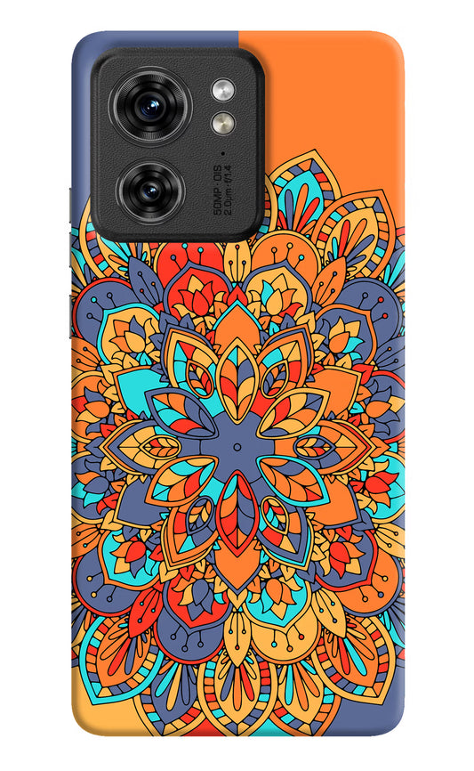 Color Mandala Moto Edge 40 Hard Case Back Cover by Casekaro
