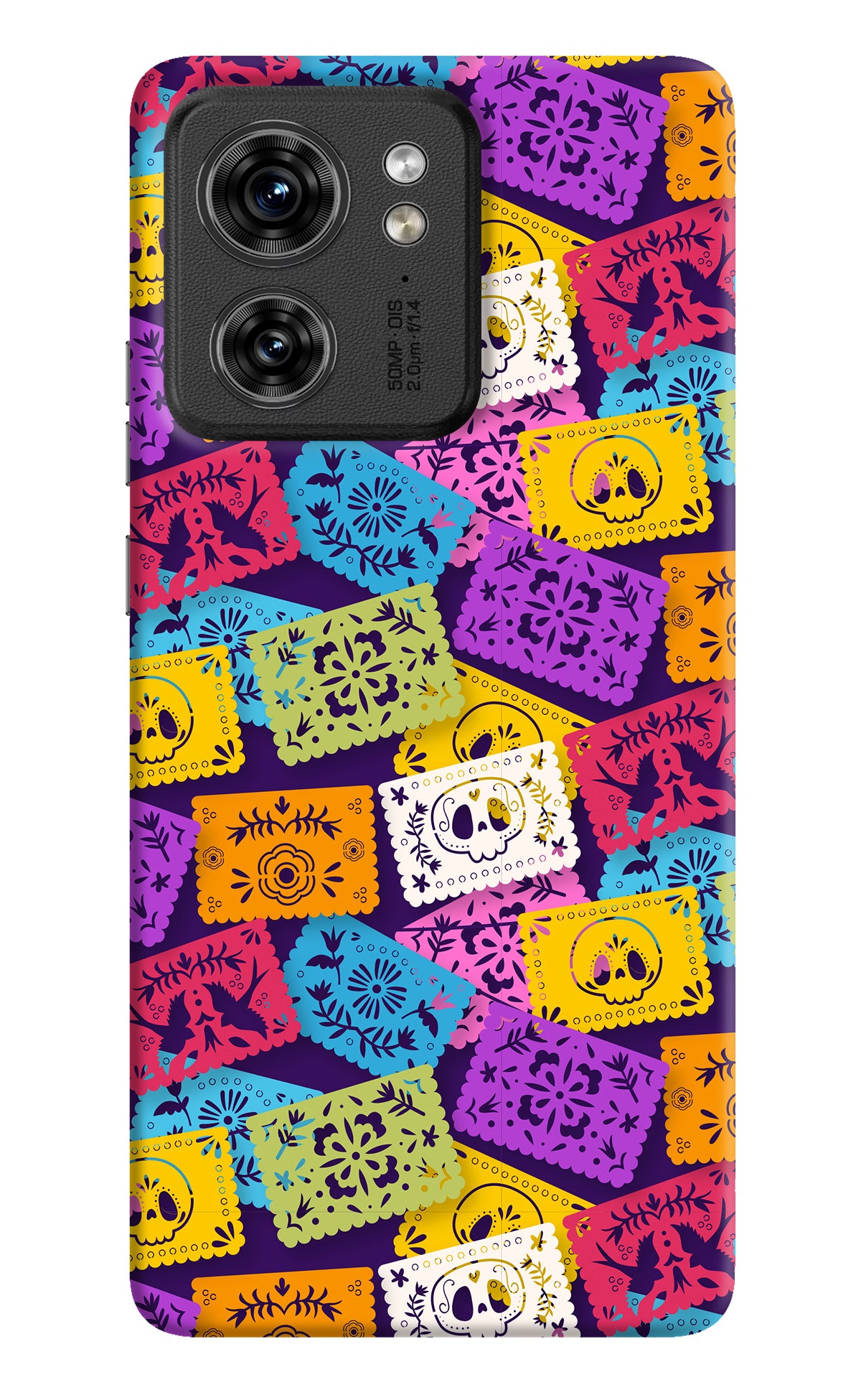 Mexican Pattern Moto Edge 40 Back Cover