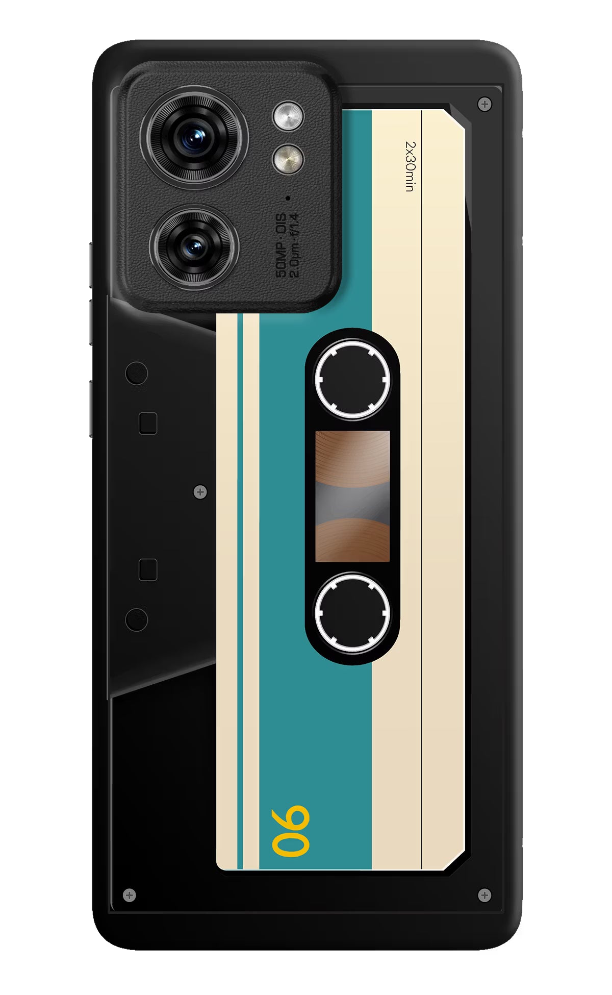 Cassette Moto Edge 40 Hard Case Back Cover by Casekaro