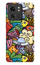 Veggie Doodle Moto Edge 40 Hard Case Back Cover by Casekaro