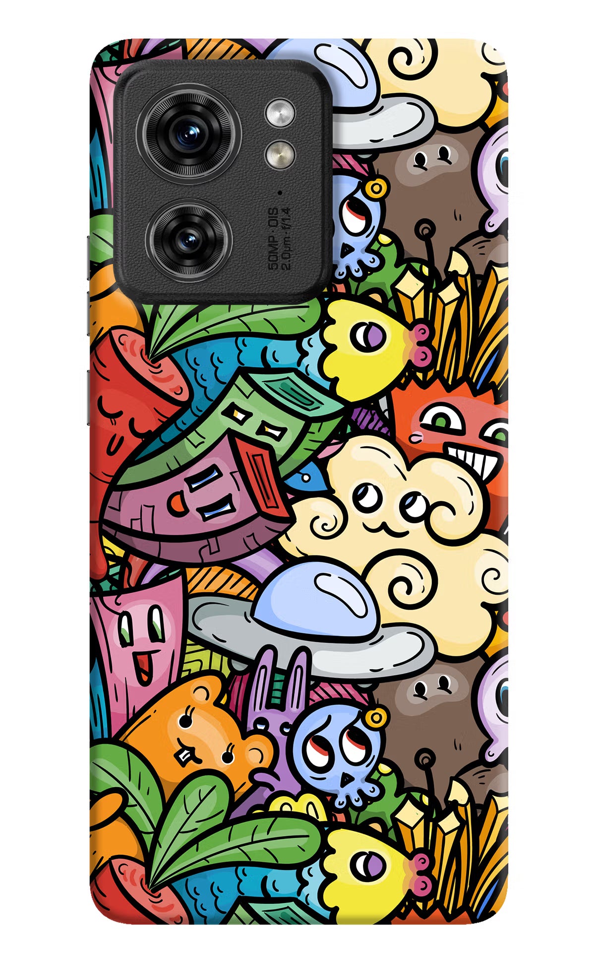 Veggie Doodle Moto Edge 40 Hard Case Back Cover by Casekaro