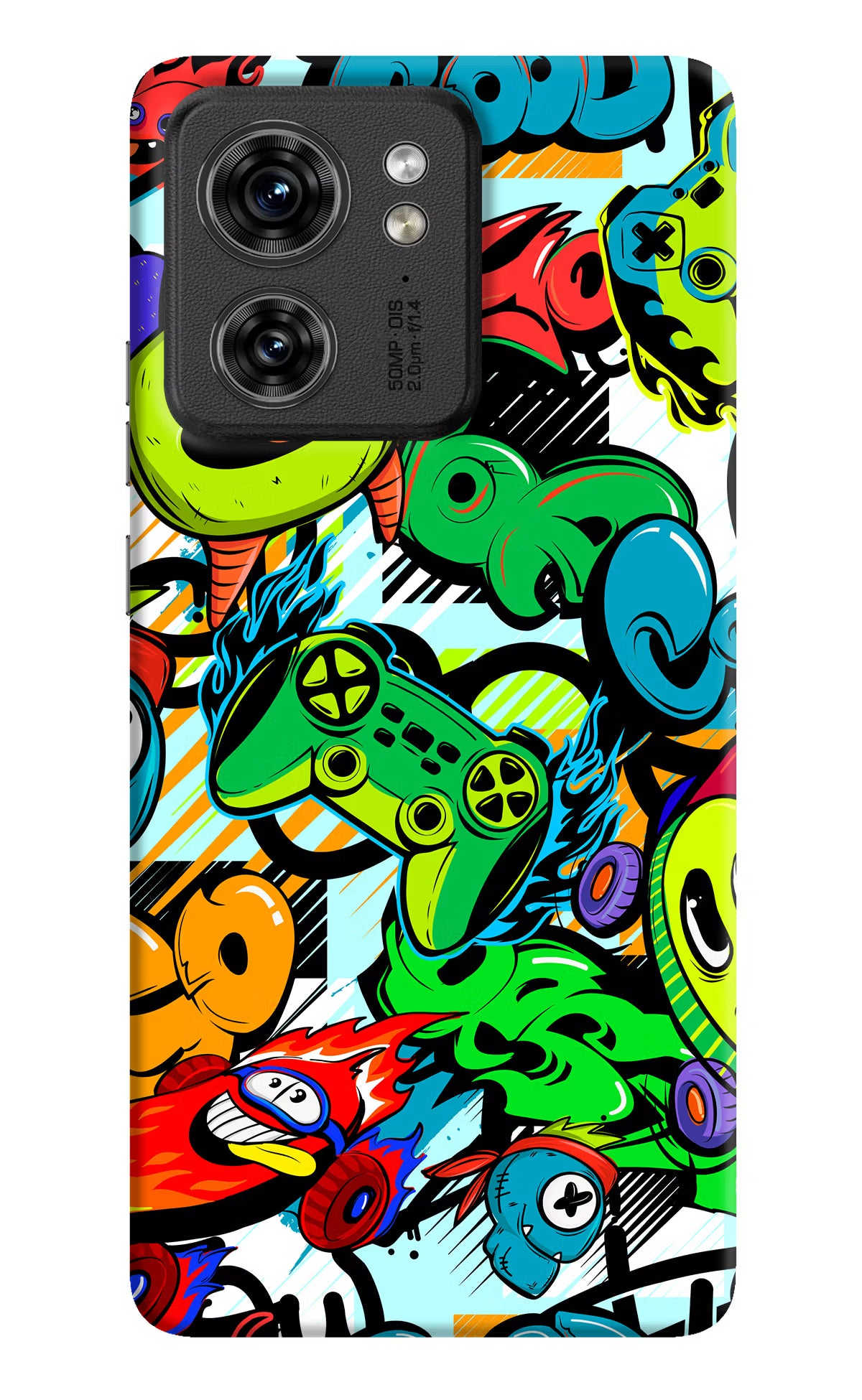Game Doodle Moto Edge 40 Hard Case Back Cover by Casekaro