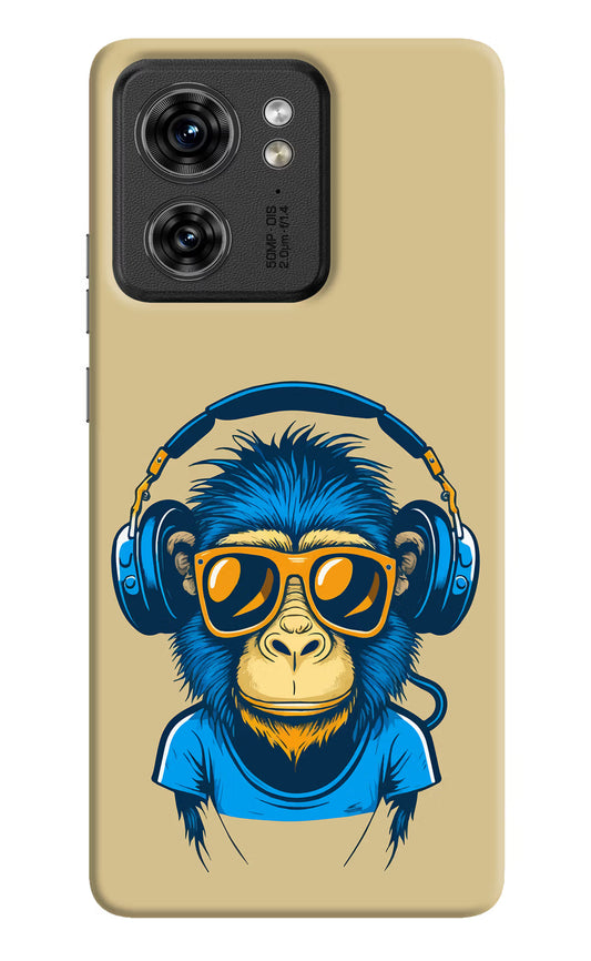 Monkey Headphone Moto Edge 40 Hard Case Back Cover by Casekaro