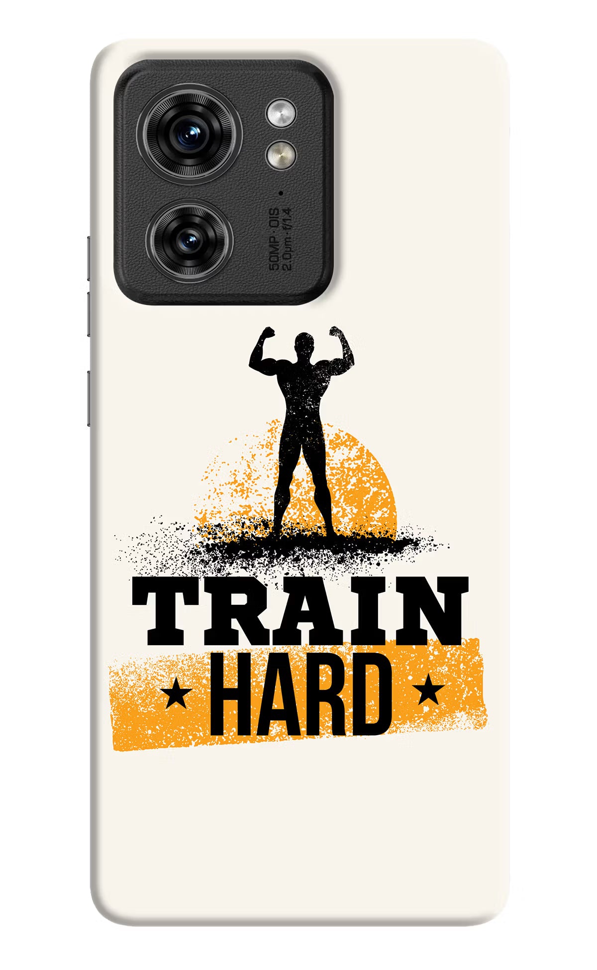 Train Hard Moto Edge 40 Hard Case Back Cover by Casekaro