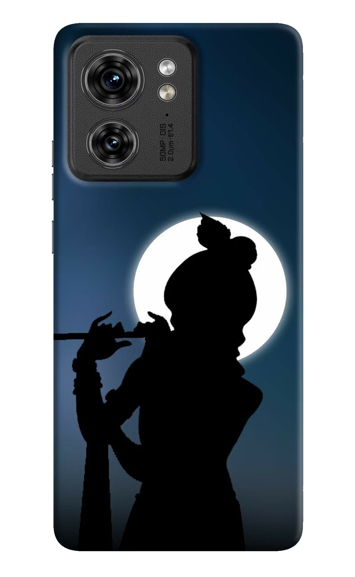 Shri Krishna Silhouette Moto Edge 40 Hard Case Back Cover by Casekaro