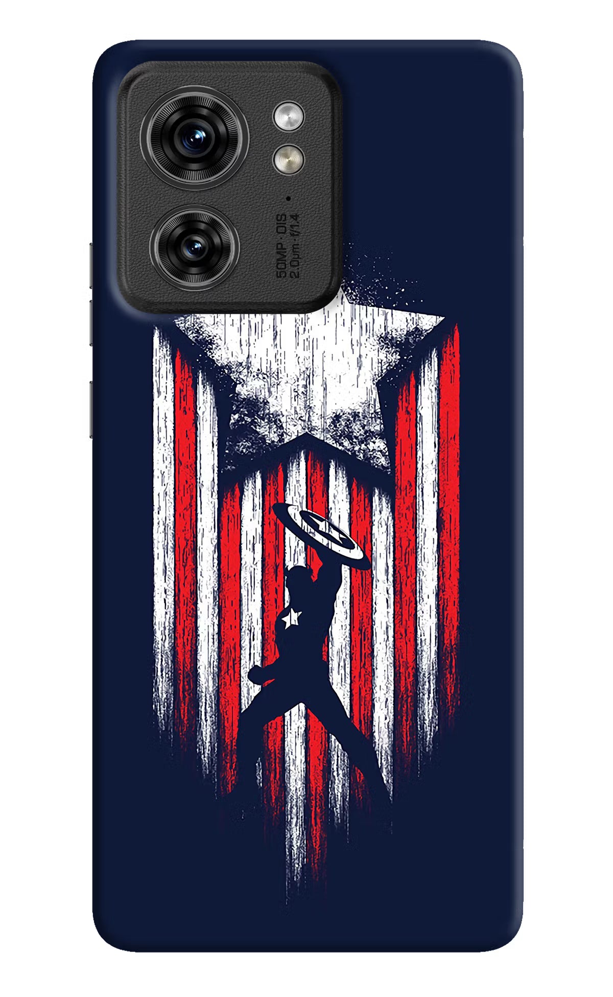 Captain America Marvel Art Moto Edge 40 Hard Case Back Cover by Casekaro