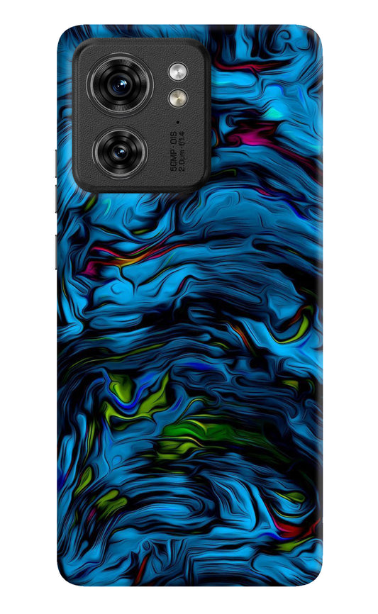 Dark Blue Abstract Moto Edge 40 Back Cover