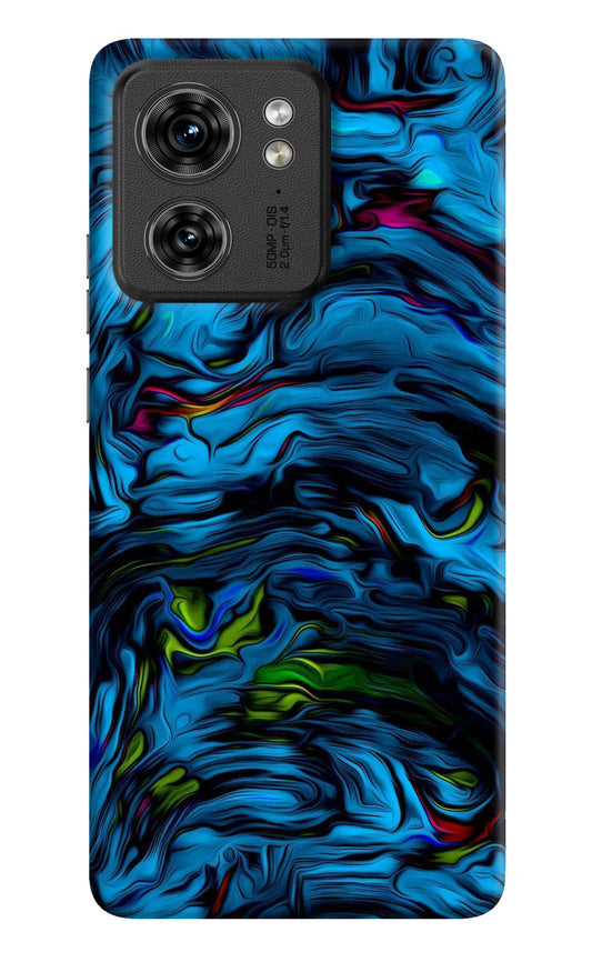Dark Blue Abstract Moto Edge 40 Hard Case Back Cover by Casekaro