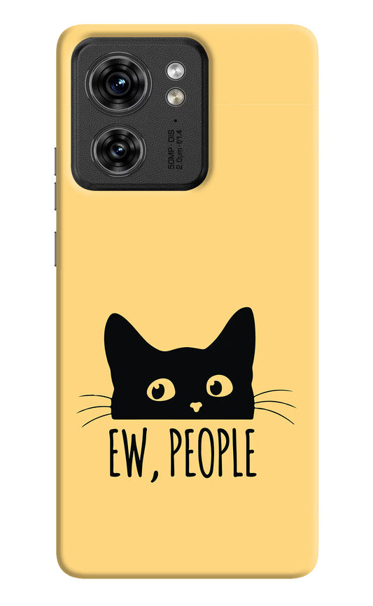 Ew People Catitude Moto Edge 40 Hard Case Back Cover by Casekaro