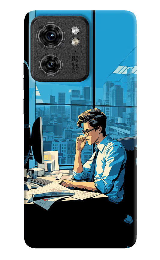 Focused Hustler (AI Generated) Moto Edge 40 Hard Case Back Cover by Casekaro