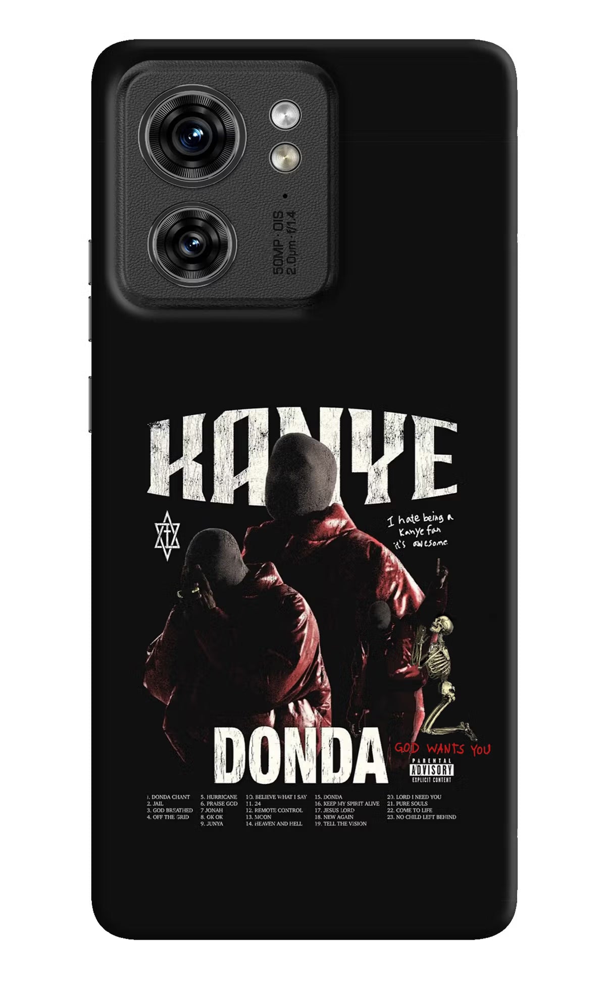 Donda Kanye West Moto Edge 40 Hard Case Back Cover by Casekaro