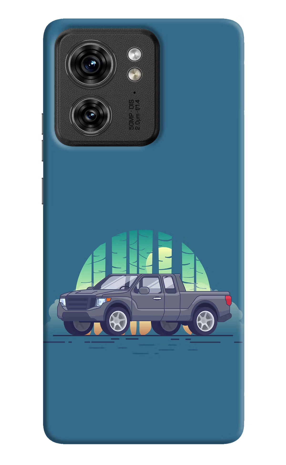 Retro Garage Vibe Moto Edge 40 Hard Case Back Cover by Casekaro