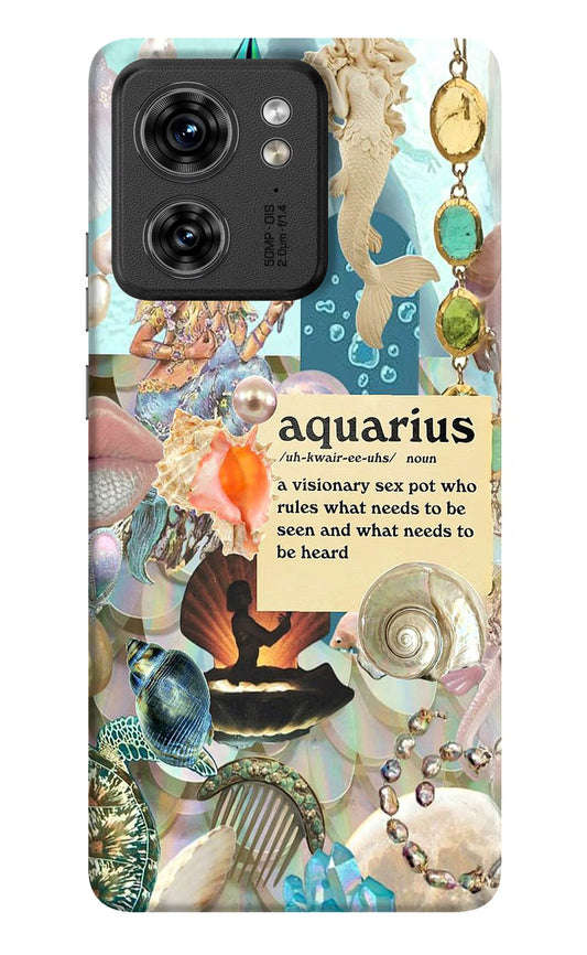 Aquarius Zodiac Moto Edge 40 Hard Case Back Cover by Casekaro