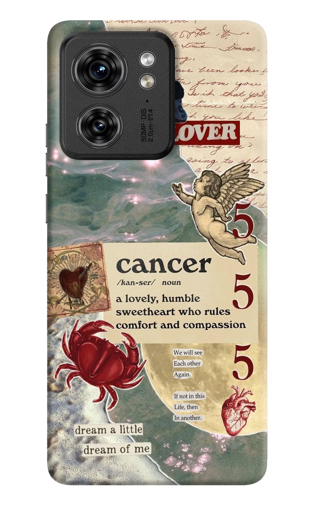 Cancer Zodiac Moto Edge 40 Hard Case Back Cover by Casekaro