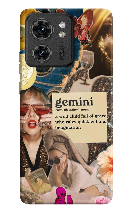 Gemini Zodiac Moto Edge 40 Hard Case Back Cover by Casekaro