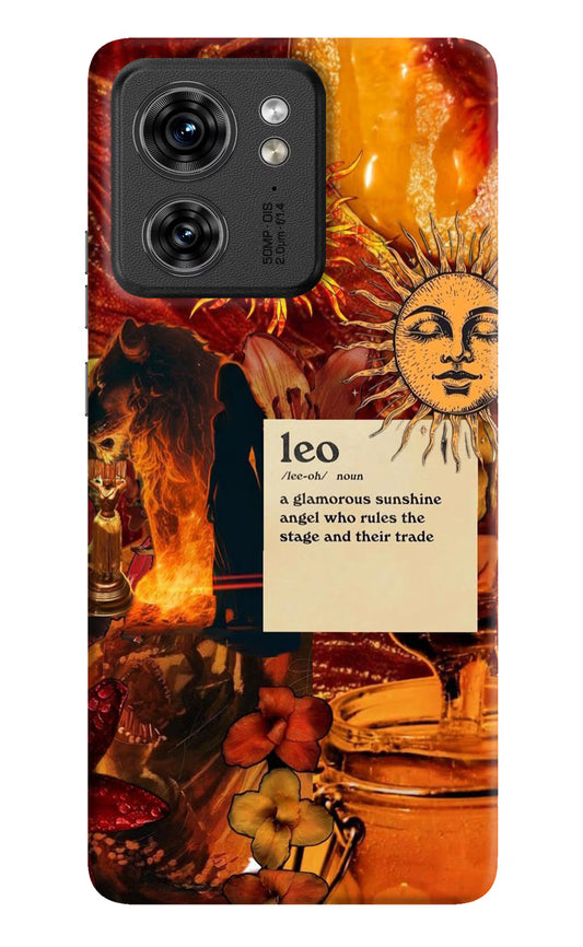 Leo Zodiac Moto Edge 40 Hard Case Back Cover by Casekaro