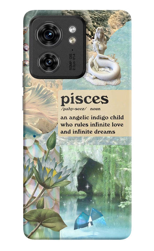 Pisces Zodiac Moto Edge 40 Hard Case Back Cover by Casekaro