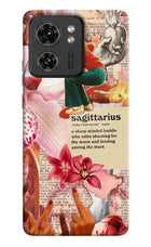 Sagittarius Zodiac Moto Edge 40 Hard Case Back Cover by Casekaro