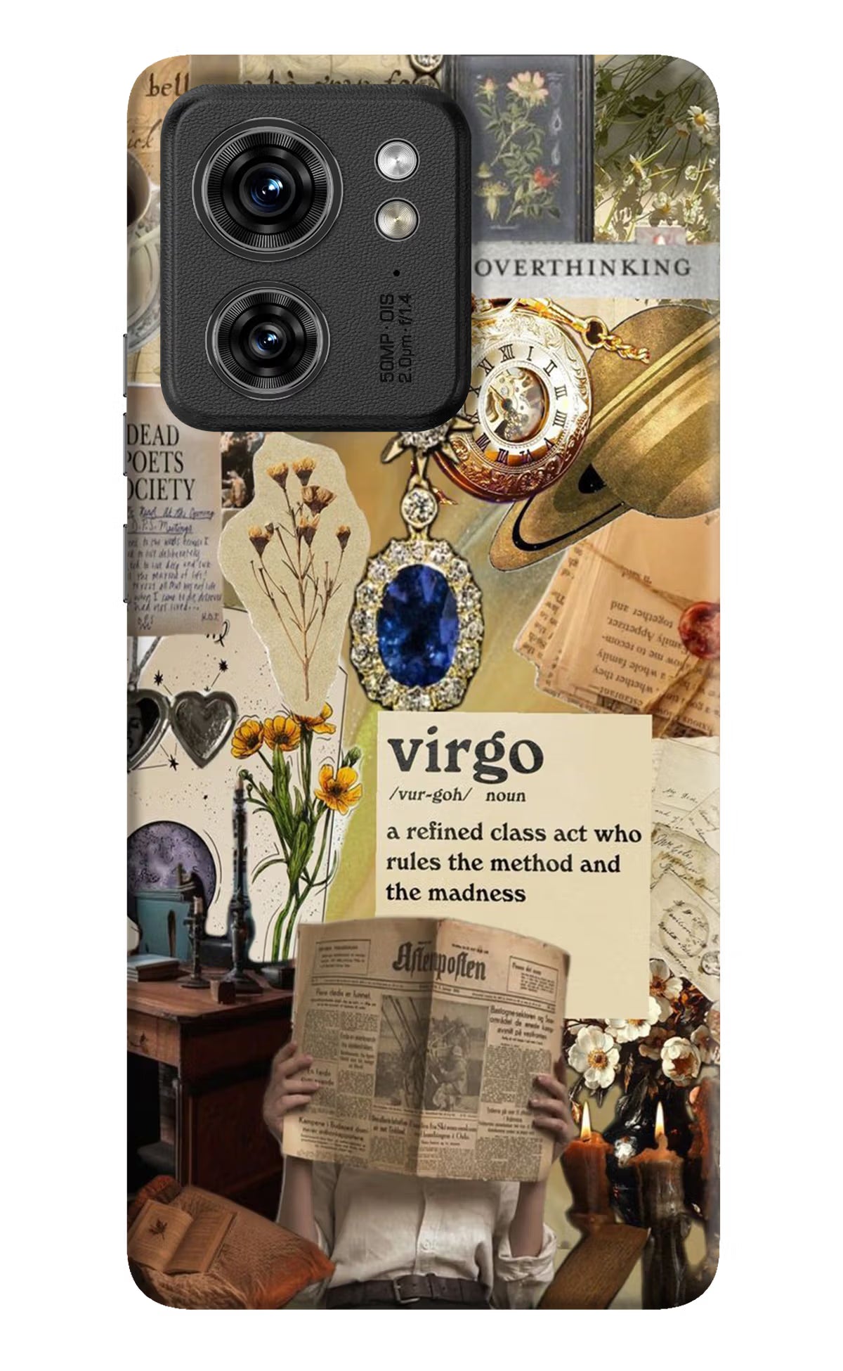 Virgo Zodiac Moto Edge 40 Hard Case Back Cover by Casekaro