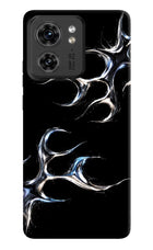 Chrome Tribal Moto Edge 40 Hard Case Back Cover by Casekaro