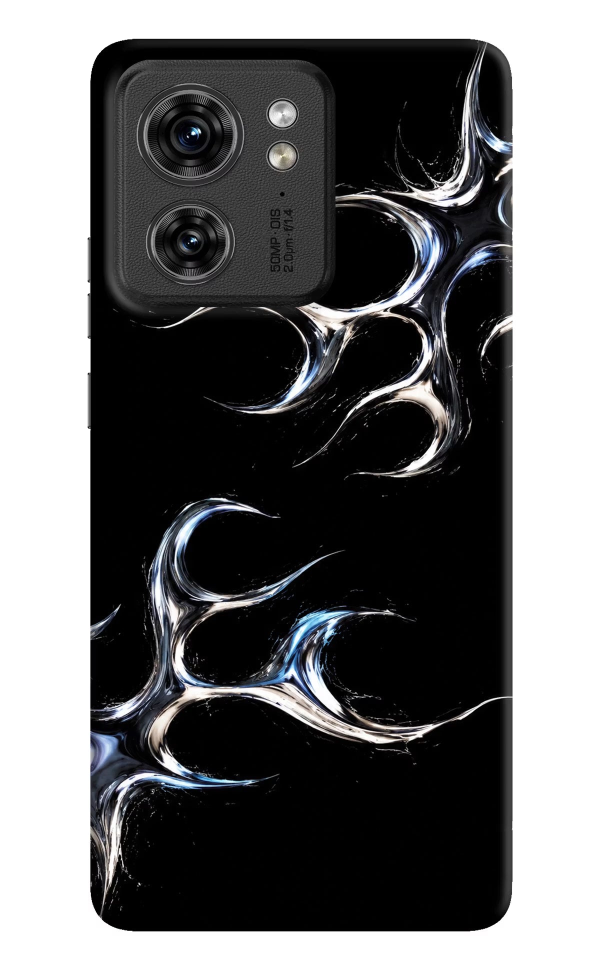 Chrome Tribal Moto Edge 40 Hard Case Back Cover by Casekaro