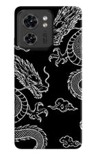 Twin Dragons Moto Edge 40 Hard Case Back Cover by Casekaro