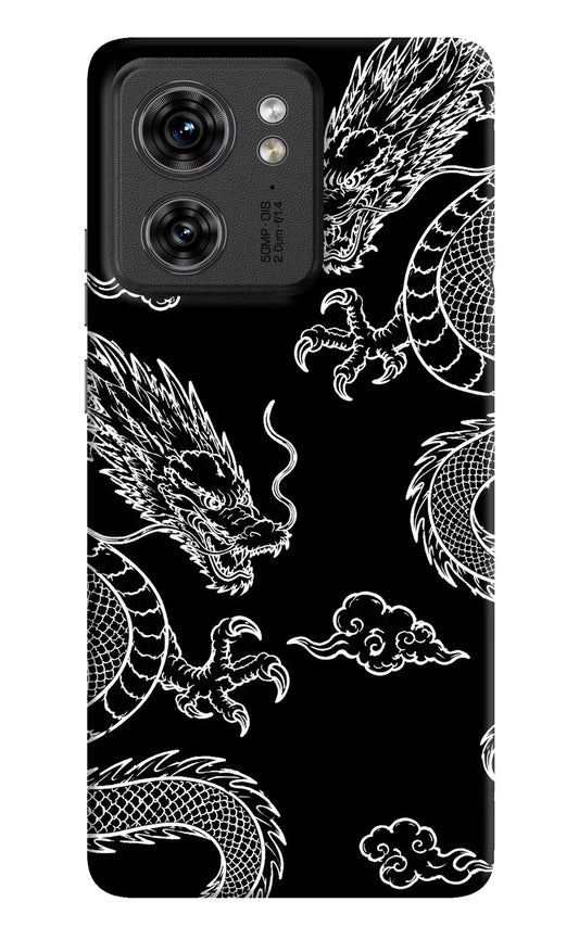 Twin Dragons Moto Edge 40 Hard Case Back Cover by Casekaro