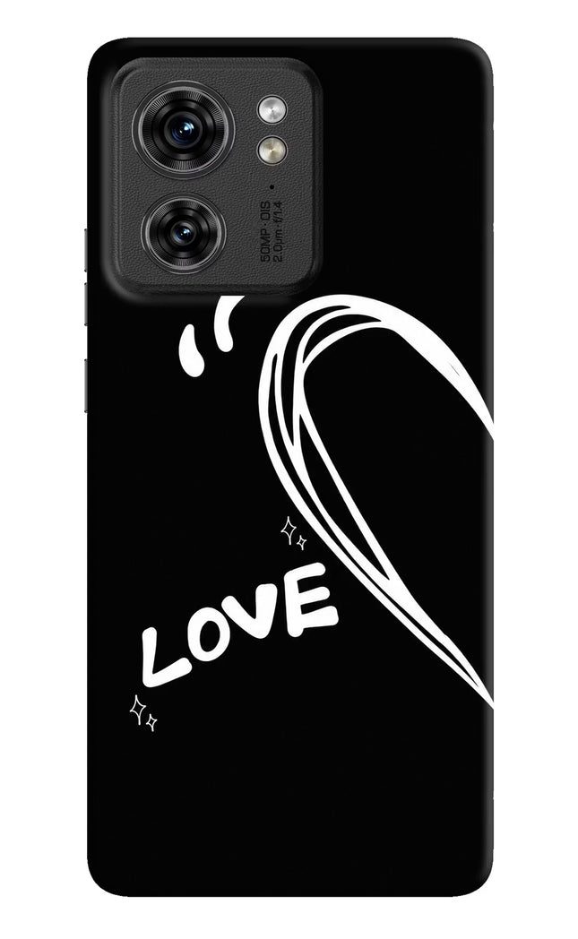 Love Line Moto Edge 40 Hard Case Back Cover by Casekaro