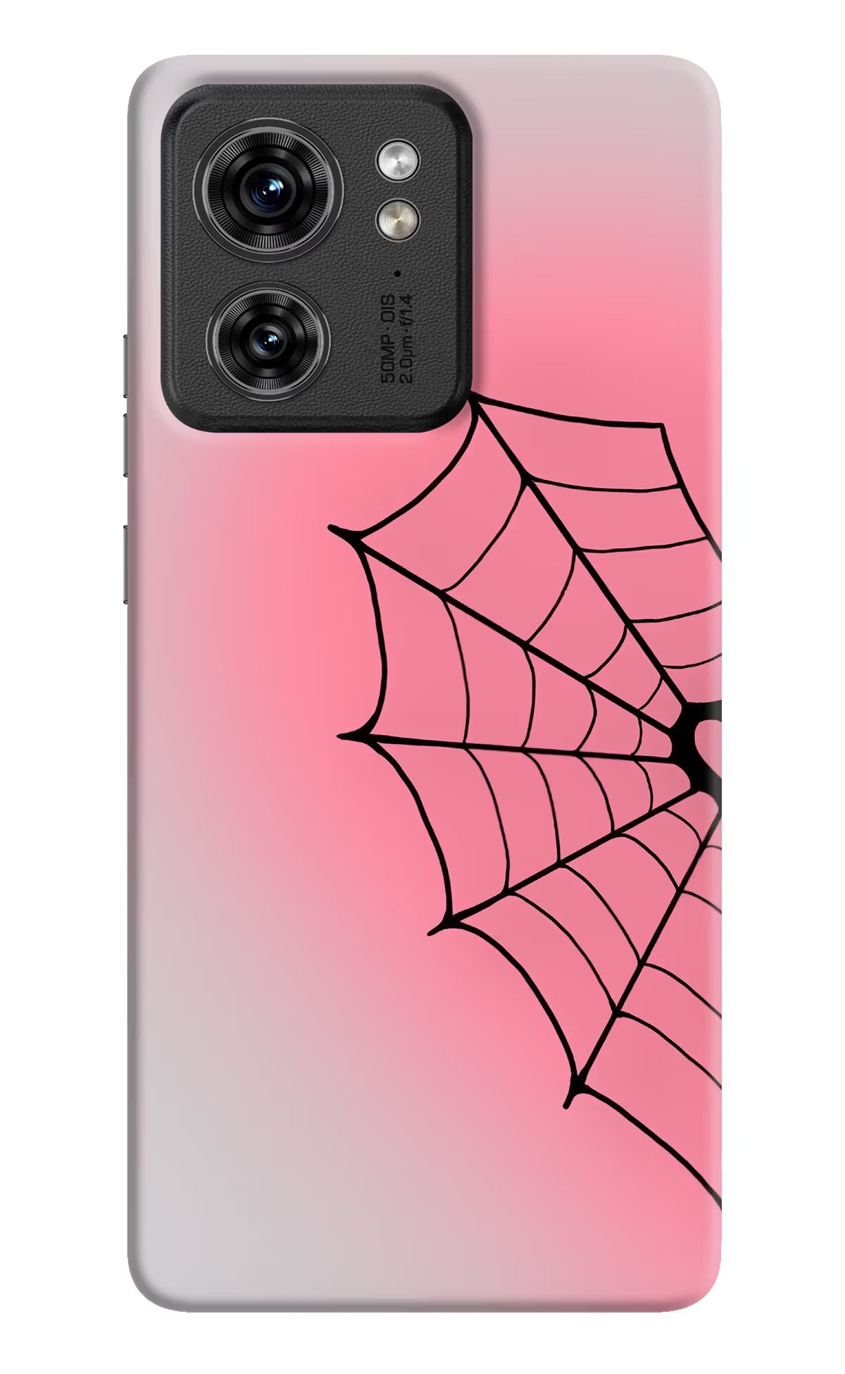 Pink Web Moto Edge 40 Back Cover