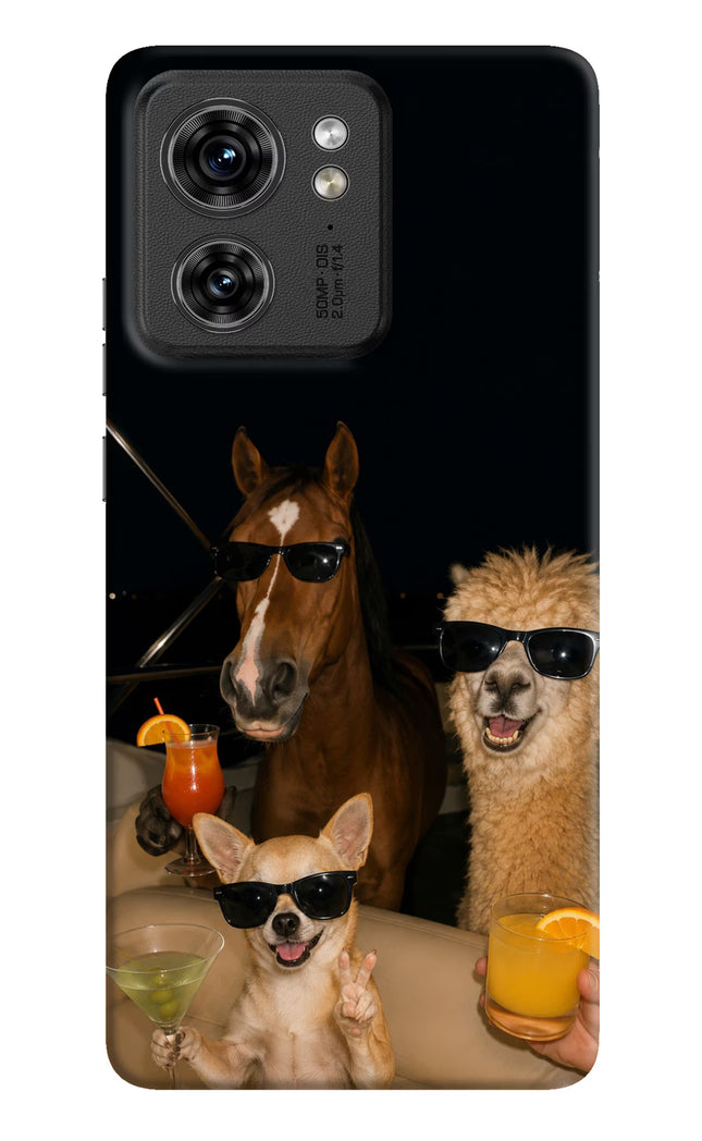 Party Squad Moto Edge 40 Hard Case Back Cover by Casekaro