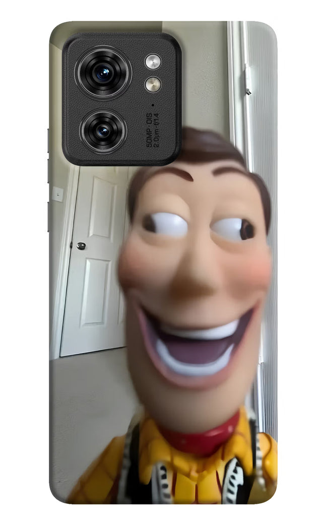 Side Eye Woody Moto Edge 40 Hard Case Back Cover by Casekaro