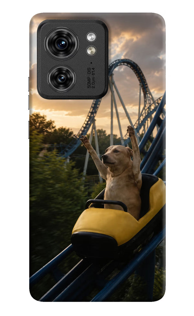 Rollercoaster Dog Moto Edge 40 Hard Case Back Cover by Casekaro