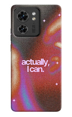 Pink Aura Moto Edge 40 Hard Case Back Cover by Casekaro