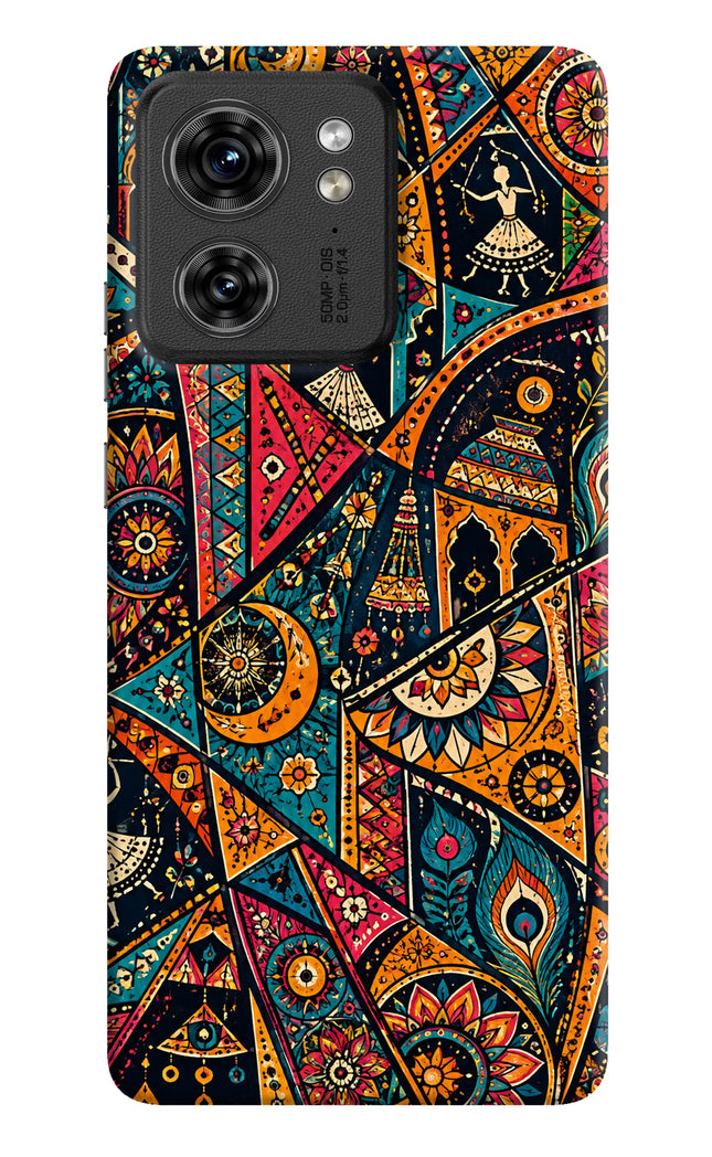 Folk Print Moto Edge 40 Hard Case Back Cover by Casekaro