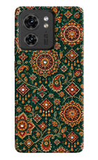 Green Pataka Moto Edge 40 Hard Case Back Cover by Casekaro