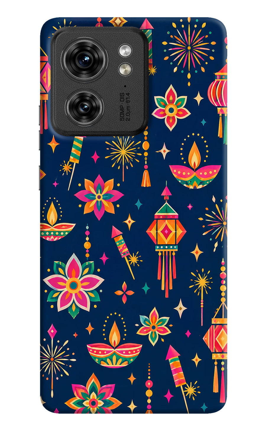 Festive Pop Moto Edge 40 Back Cover, Hard case
