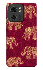 Maroon Elephant Moto Edge 40 Back Cover