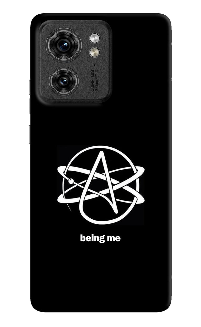 Atheist Symbol Moto Edge 40 Hard Case Back Cover by Casekaro