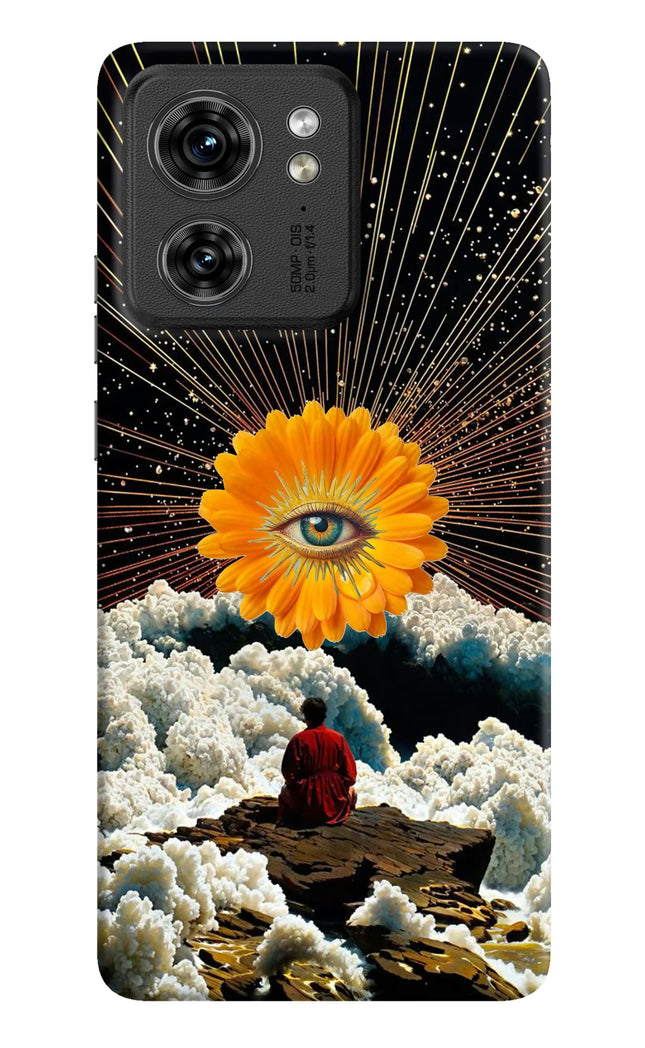 Cosmic Flower Moto Edge 40 Hard Case Back Cover by Casekaro