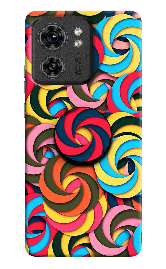 Spiral Pattern Moto Edge 40 Pop Case by Casekaro