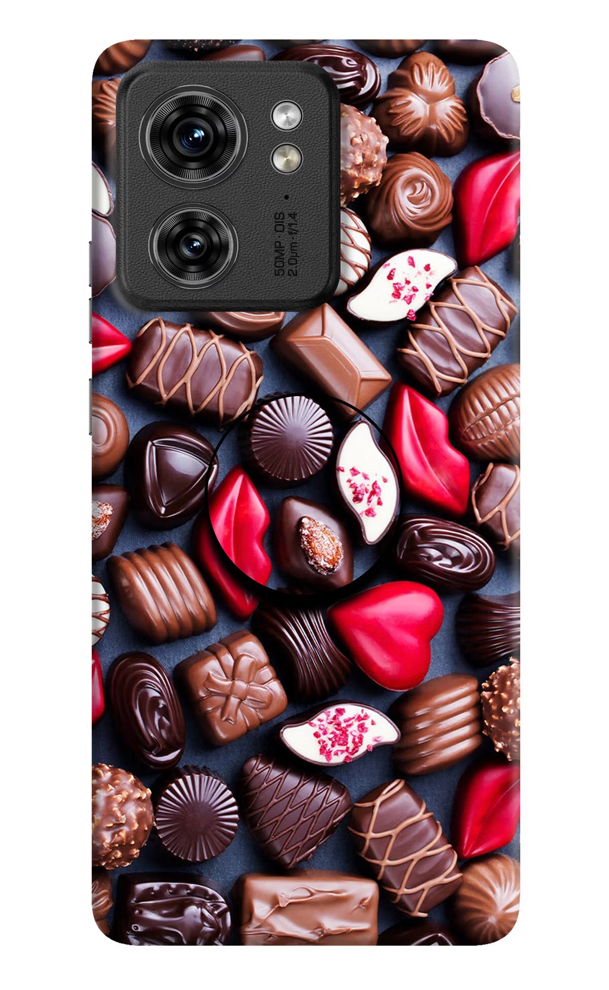 Chocolates Moto Edge 40 Pop Case by Casekaro