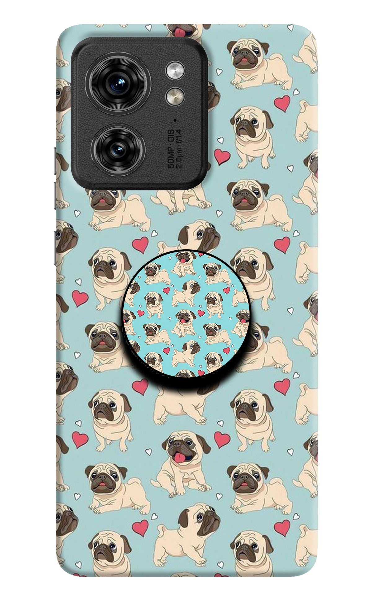 Pug Dog Moto Edge 40 Pop Case