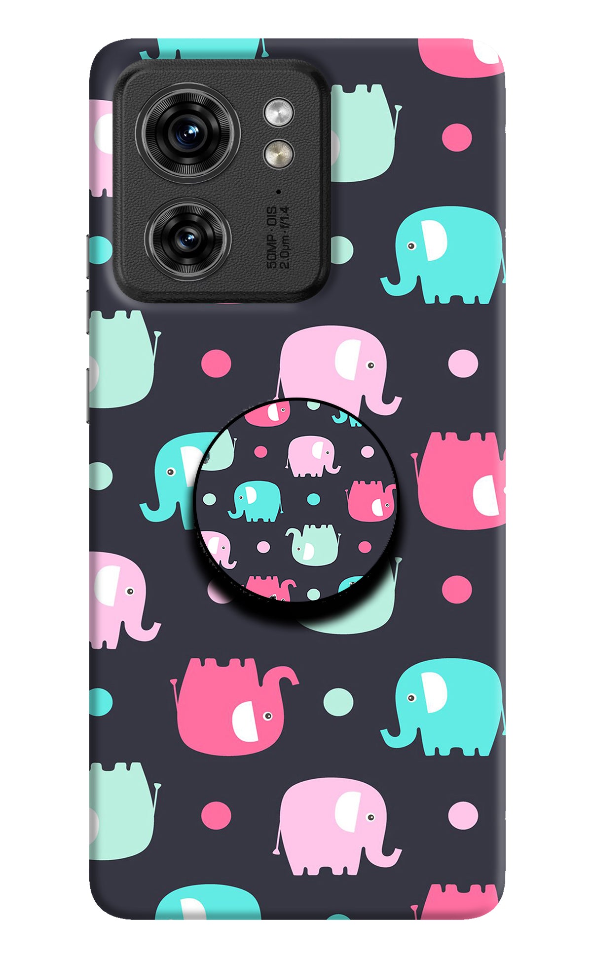 Baby Elephants Moto Edge 40 Pop Case