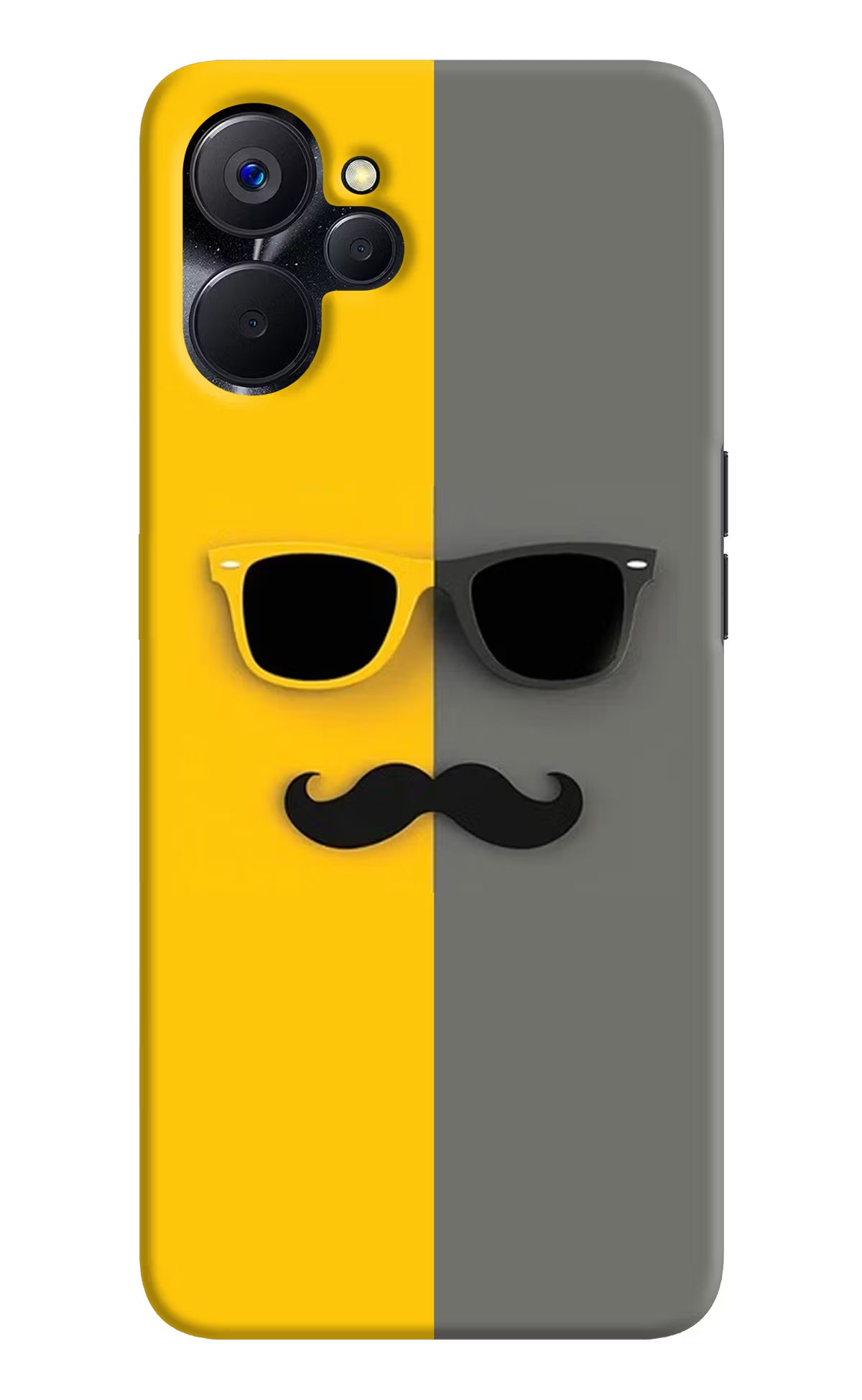 Sunglasses with Mustache Realme 9i 5G Hard Case Back Cover by Casekaro